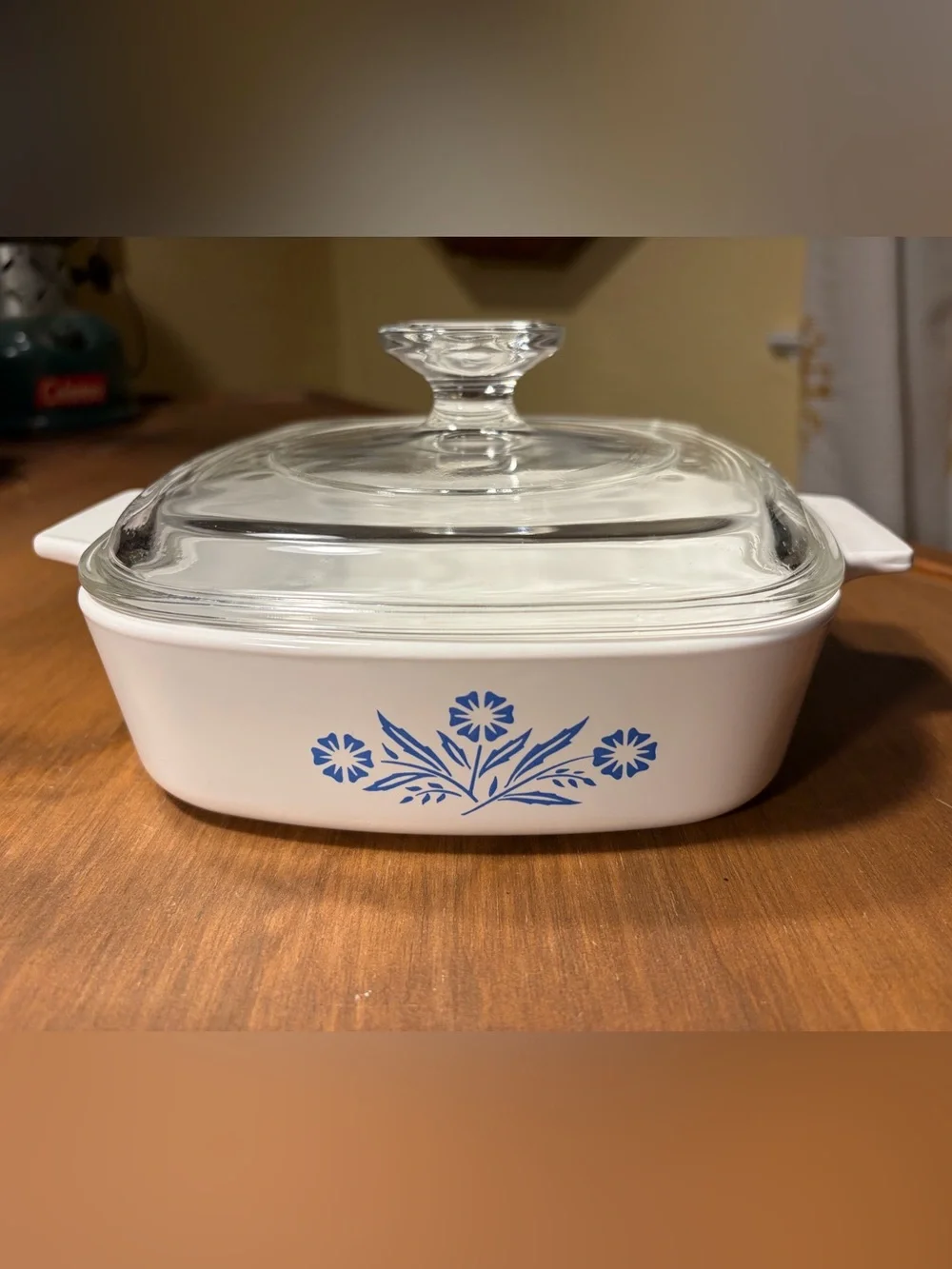 Corning Ware Blue Cornflower 1 LIter Casserole Dish A-1-B w/Pyrex Lid A-7-C